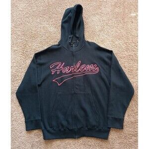 New York Hoodie Men's Size Medium Black Full Zip Vintage